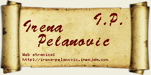 Irena Pelanović vizit kartica